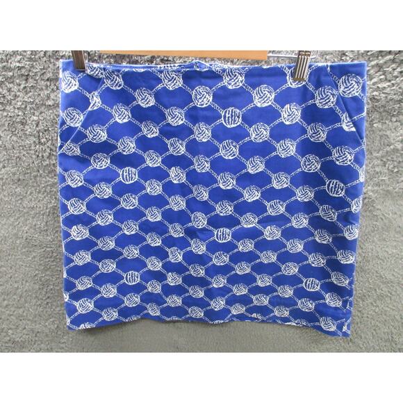 Lilly Pulitzer Nautical Knot Blue Preppy Boat Beach Vacation Resort Skirt Sz 10 - Picture 1 of 14
